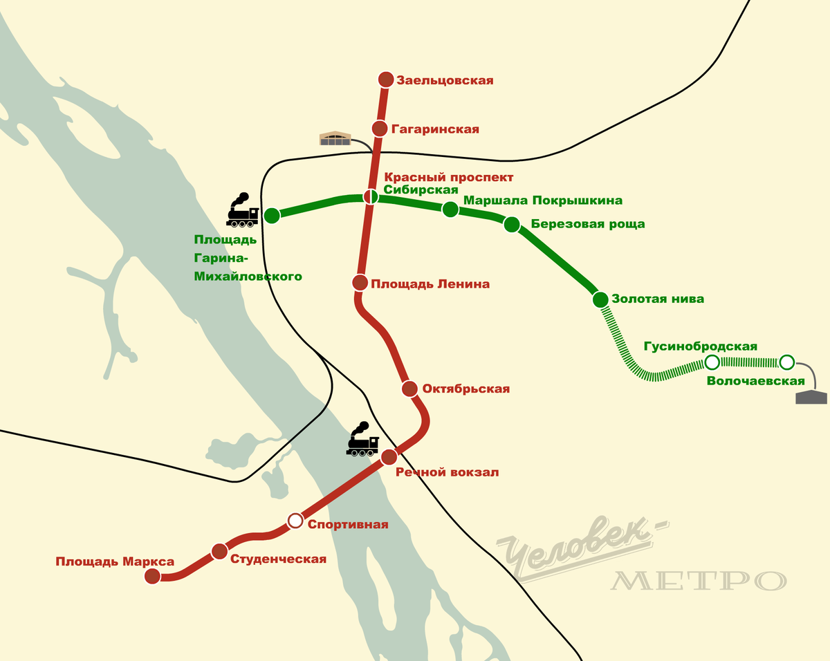 Схема метро новосибирска