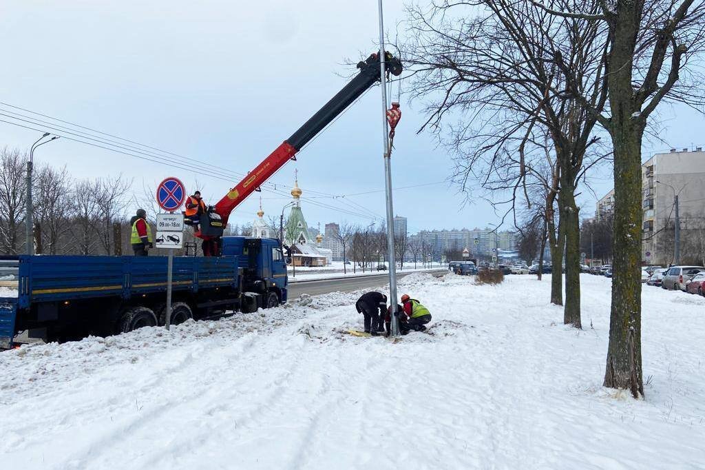 Реконструкция освещения на улице Доблести. Фото: СПб ГБУ «Ленсвет»