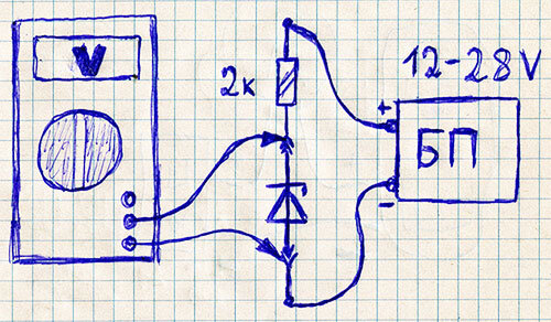 Самодельный прибор для проверки стабилитронов