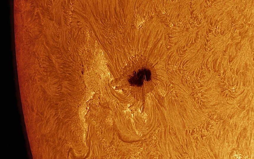     Новое пятно на Солнце, размером в четыре Земли / nasa.gov