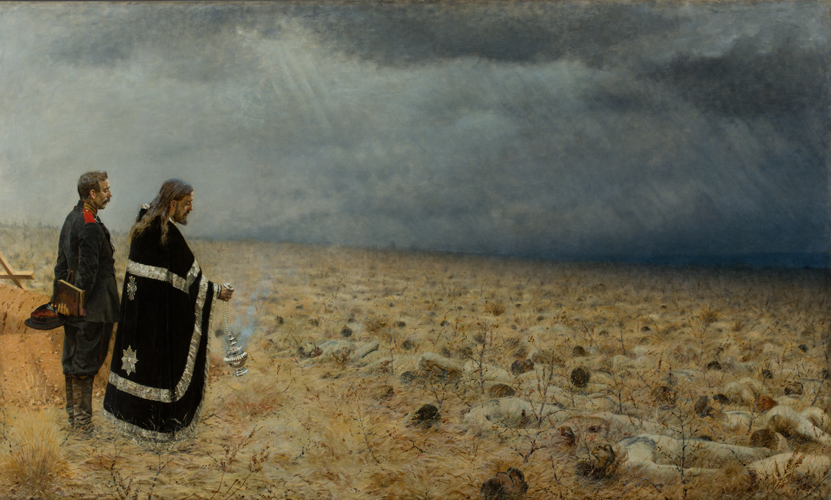 Картина Верещагина "Панихида" была написана под впечатлением боя у Телиша. Это место художник посетил сразу после описанных в статье событий (спасибо читателю Михаил Кожемякин. Военно-исторические записки).