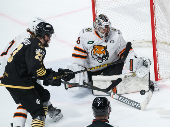     Евгений Аликин, вратарь хабаровского «Амура», стал игроком дня в КХЛ. Фото: ХК «Адмирал»