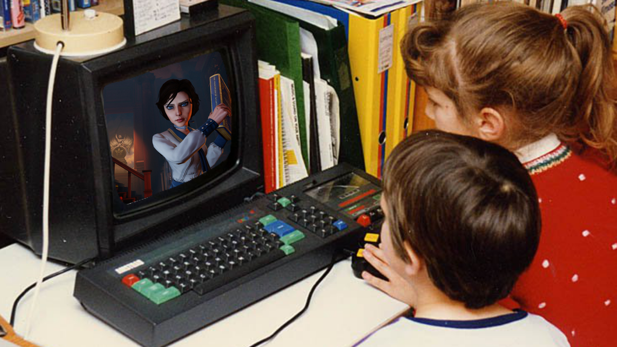 Авторский коллаж с видеоигрой BioShok Infinite 