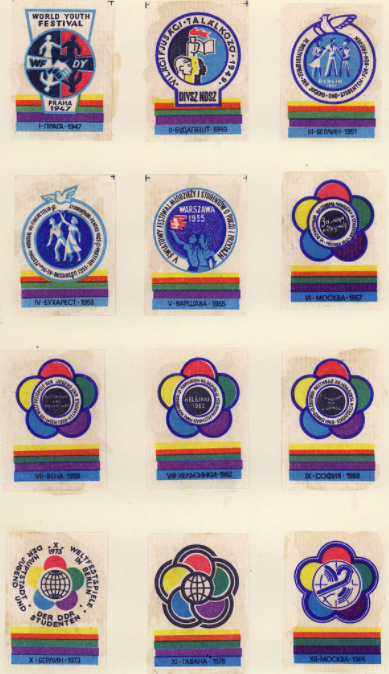 Эмблемы Фестивалей молодежи до 1985 года