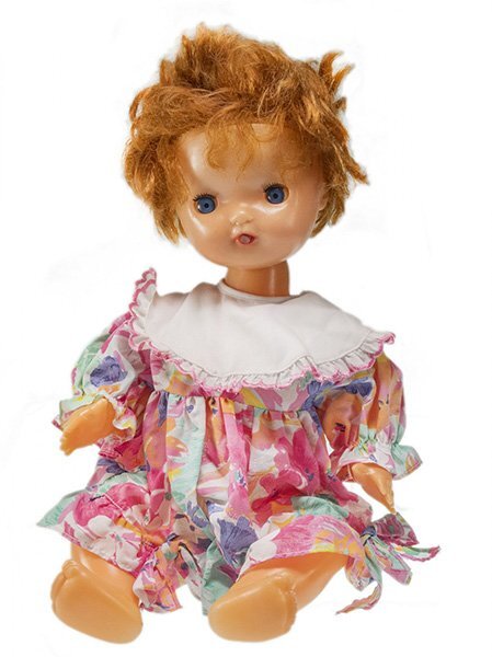 Кукла «Непослушная Аленка», пластмасса, Московская фабрика подарочных и сувенирных игрушек, СССР, 1970-1990 гг.