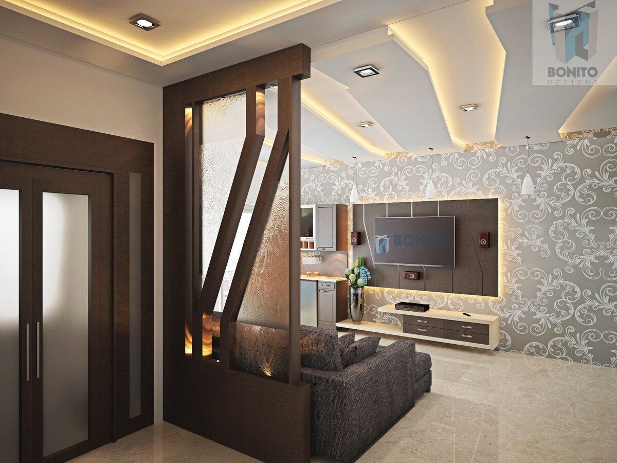 Triangular Wooden Partition Wall