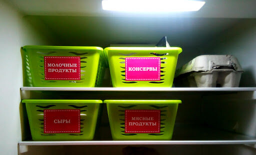 Еще хороший совет - вот так подписать все ящички и контейнеры :)