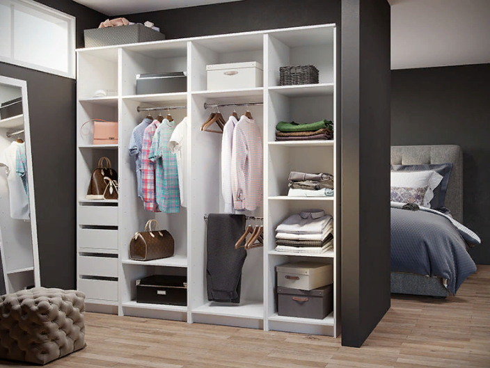 Модульная гардеробная система Дели-4 Белый, Divan.ru