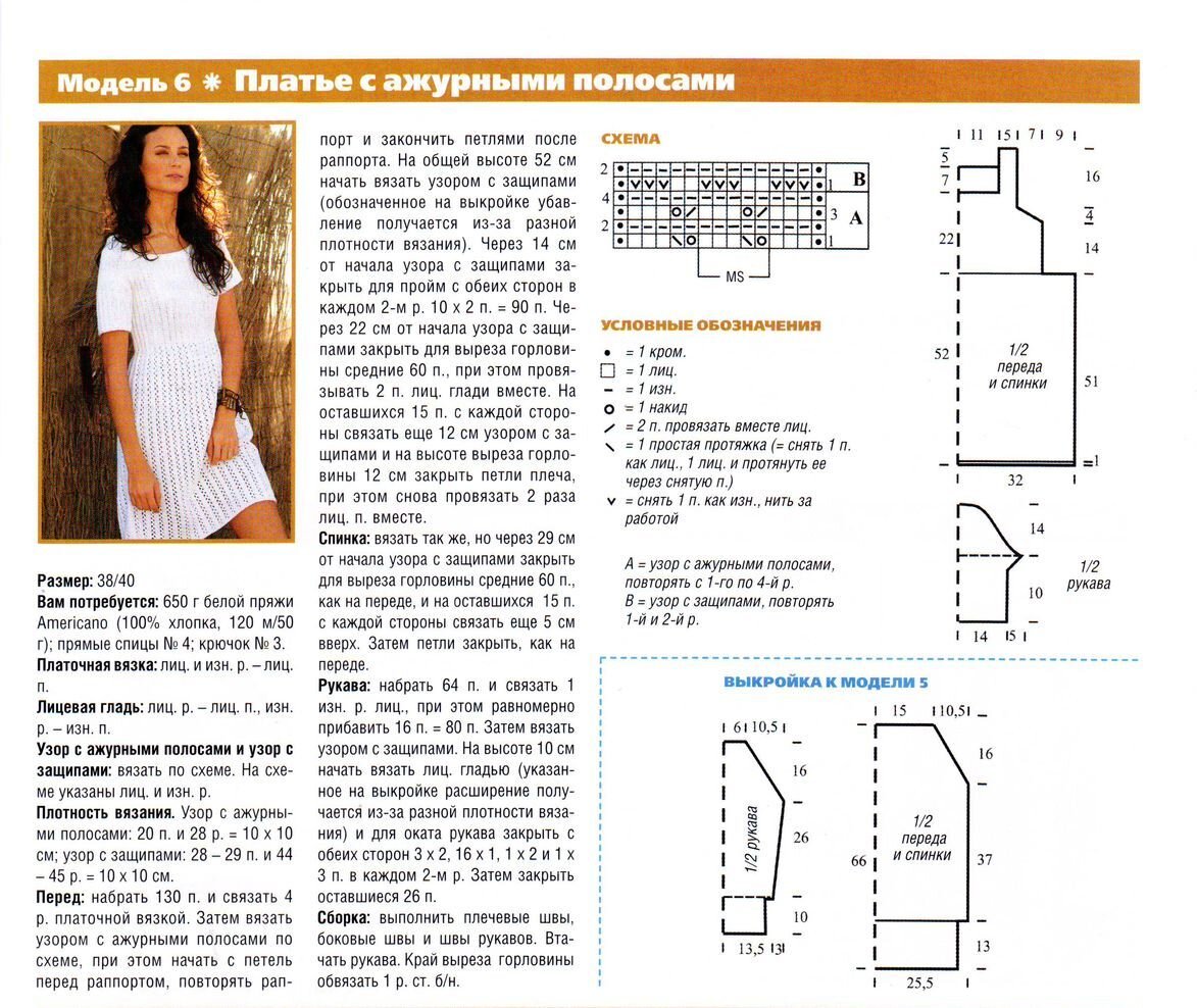 Вязание спицами платье для женщин с описанием и схемами бесплатно