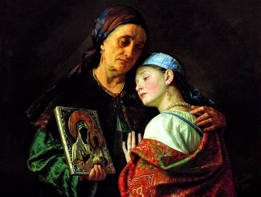 С. И. Грибков "Благословение на свадьбу", 1886 год.