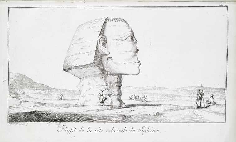 Рисунок датчанина Ф.Нордена, сделанный в 1737 году и впервые опубликованный в 1755 году