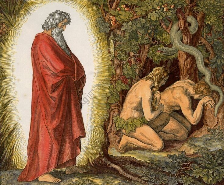 "Адам и Ева скрываются от взора Бога'. 