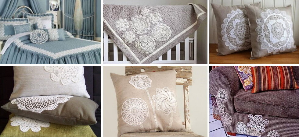 Салфетки пришиты к текстилю.