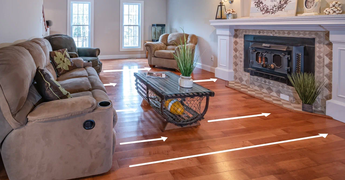 The plates are laid across the light from the window. This is laying across.