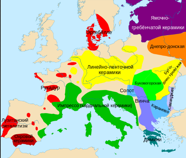 Автор: Mahairod - Собственная работа на основе: European-middle-neolithic-en.svg и European Middle Neolithic.gif, CC BY-SA 