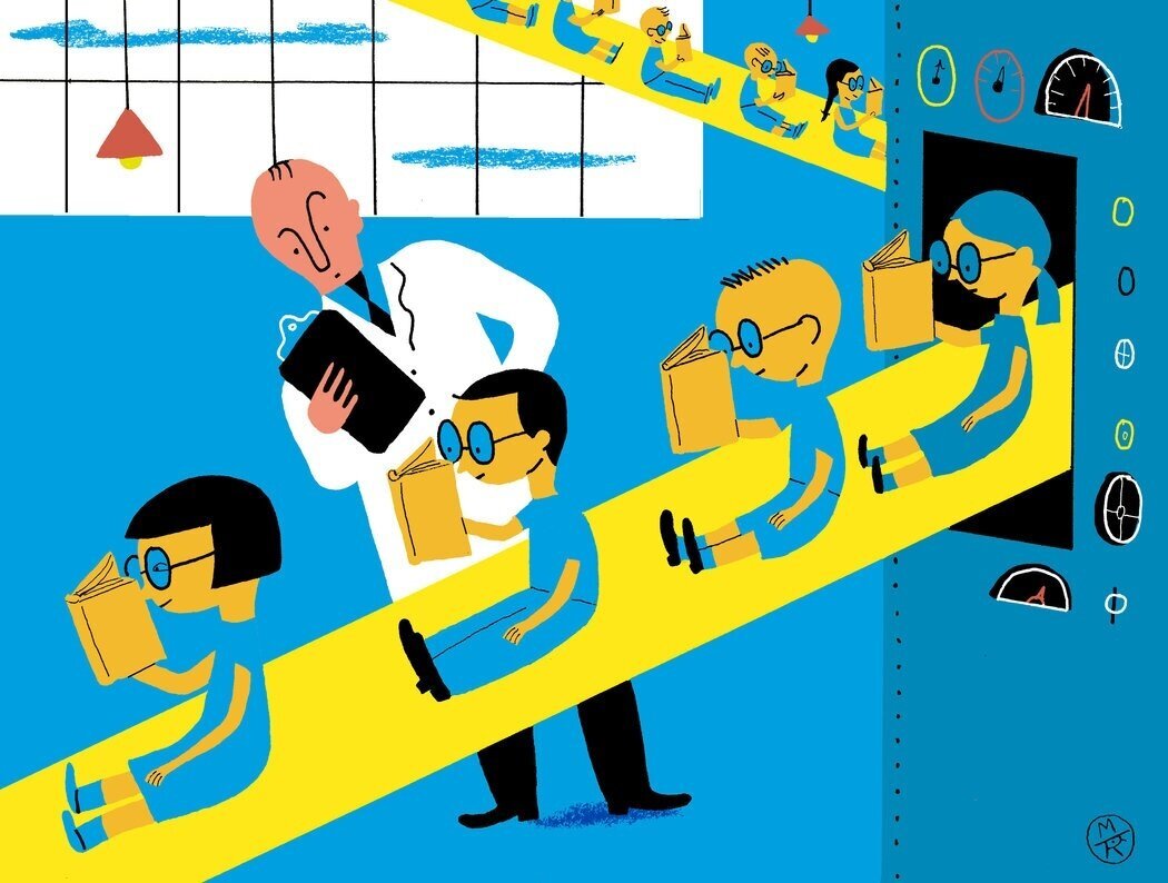 Иллюстрация Marc Rosenthal https://www.nytimes.com/2013/08/25/books/review/amanda-ripleys-smartest-kids-in-the-world.html