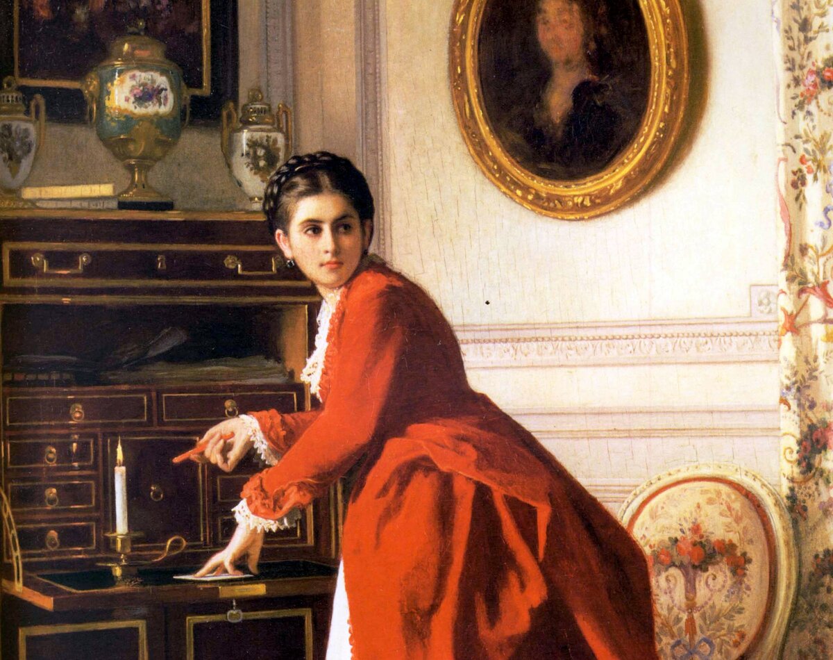 Шарль Бонье «Письмо», фрагмент