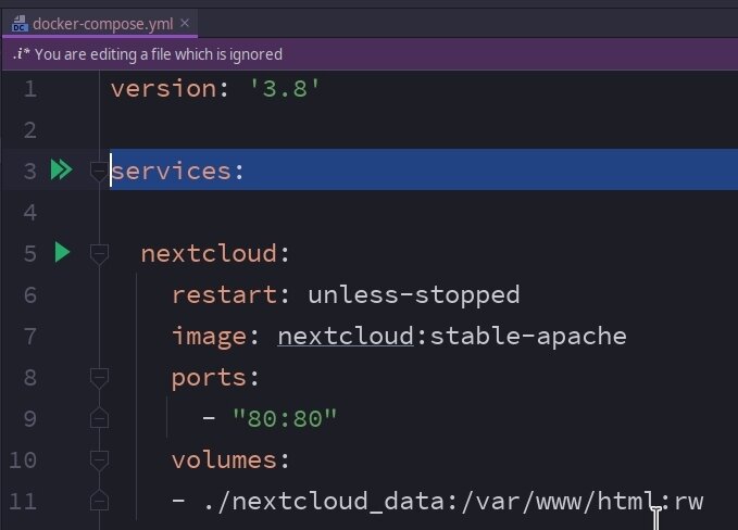 Docker compose yml config. Docker compose yml config