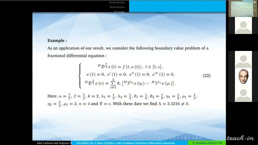 Lachouri A. - Solvability for a class of higher order nonlinear fractional differential equations