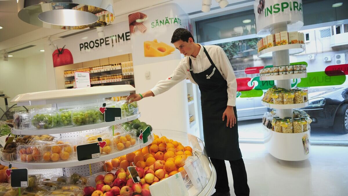   Магазин эко-продуктов в Бухаресте© AFP 2022 / Daniel Mihailescu