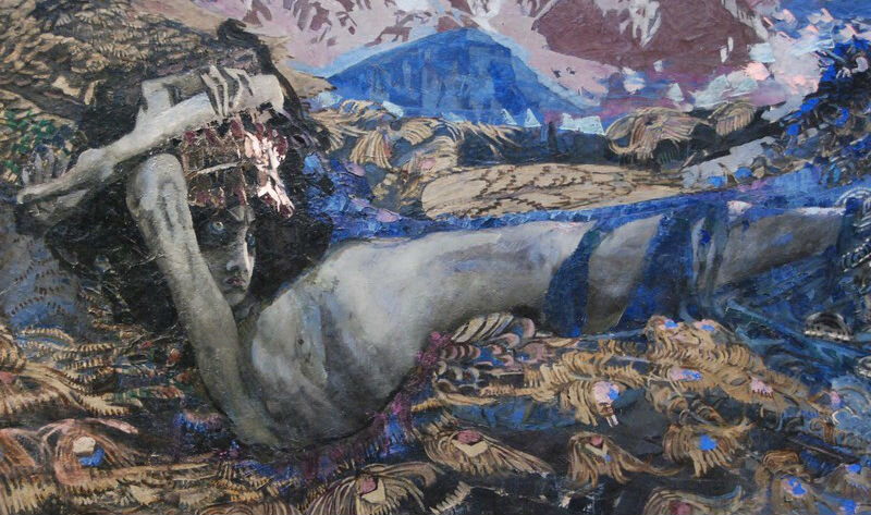 "Демон поверженный" М. А. Врубель (фрагмент картины)