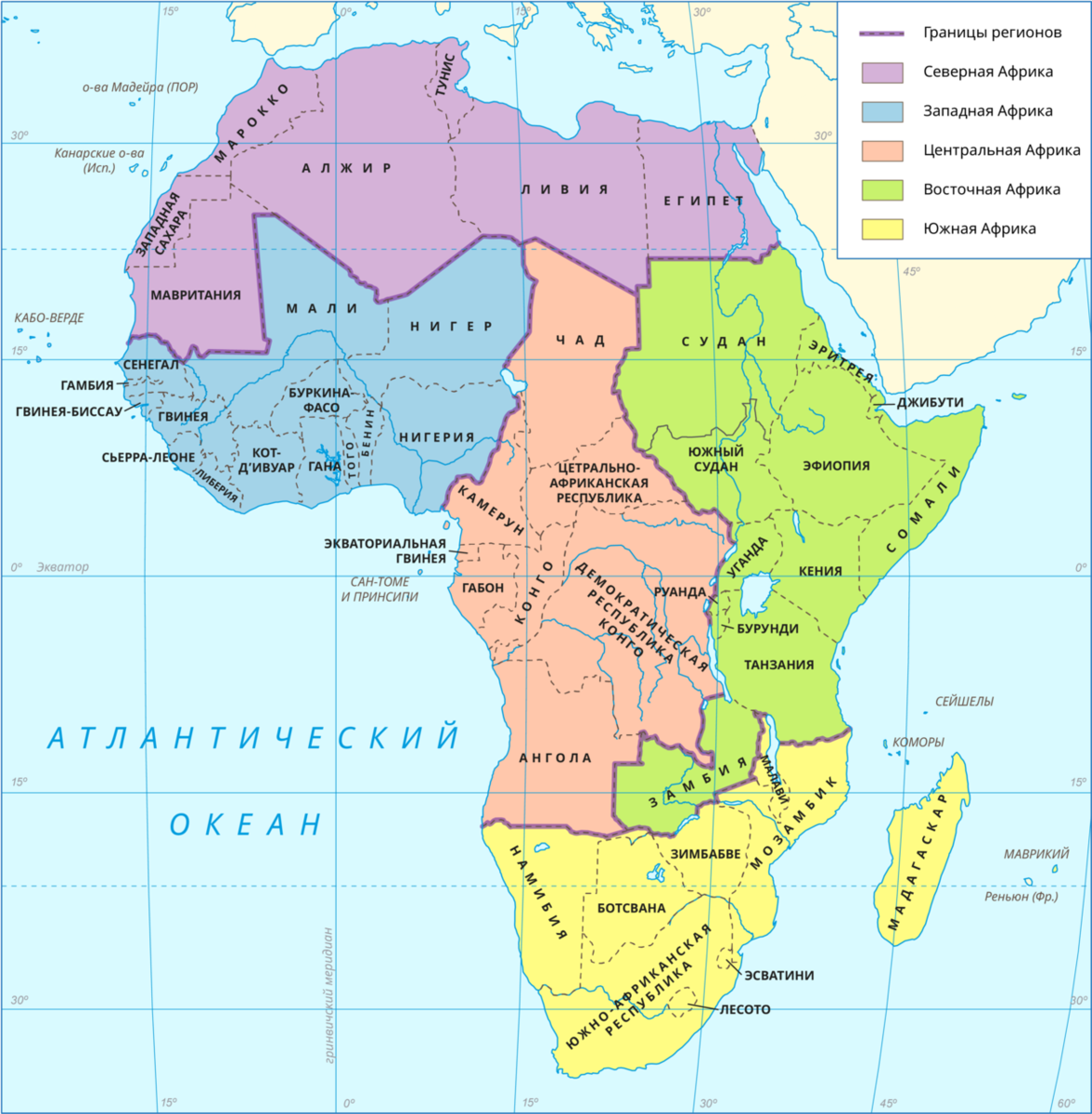 Состав тропической африки