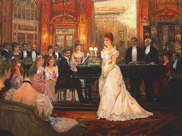 Зинаида Александровна Волконская в салоне.