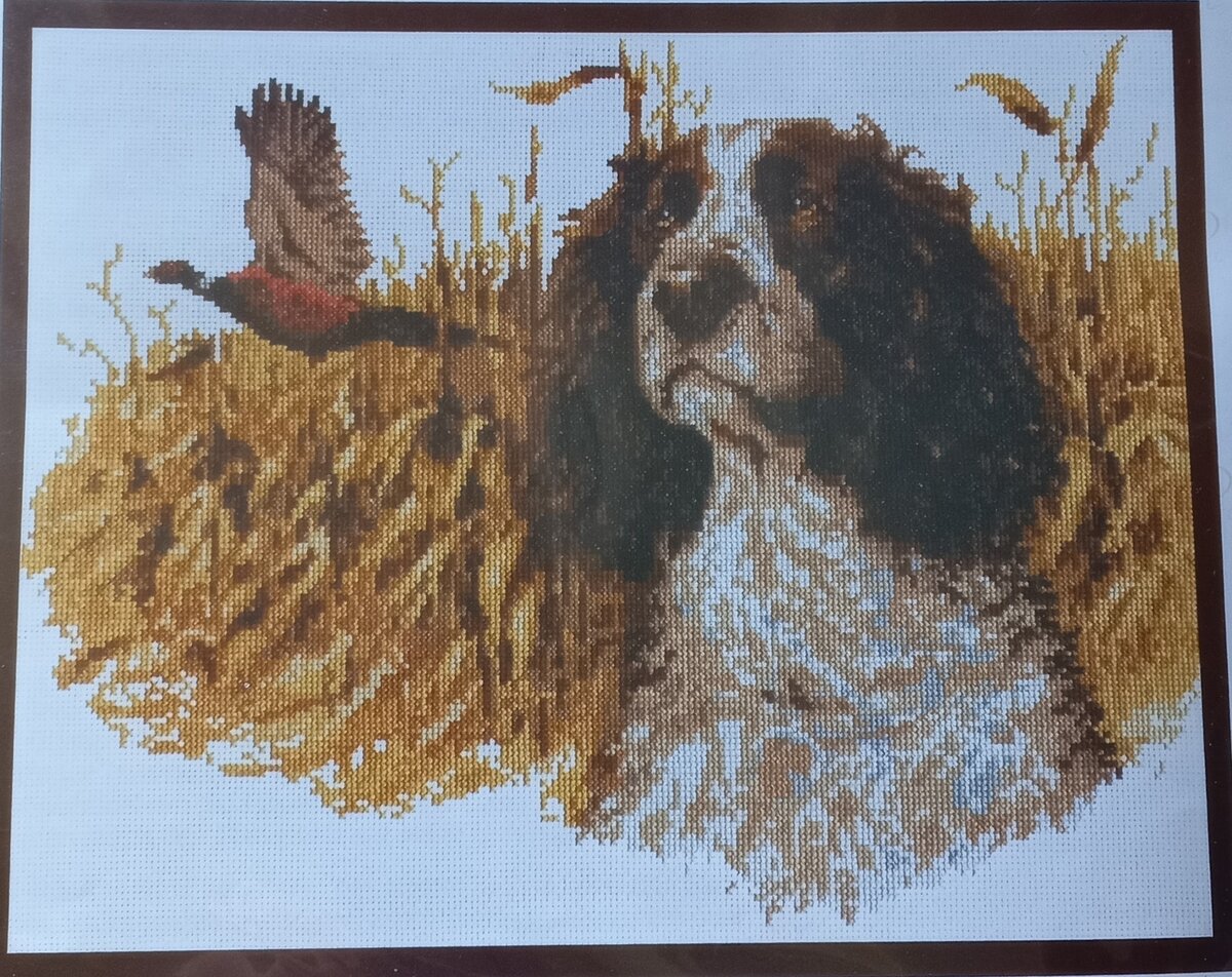 Спаниель с фазаном арт. 03.002 (фирма Палитра) Фото автора