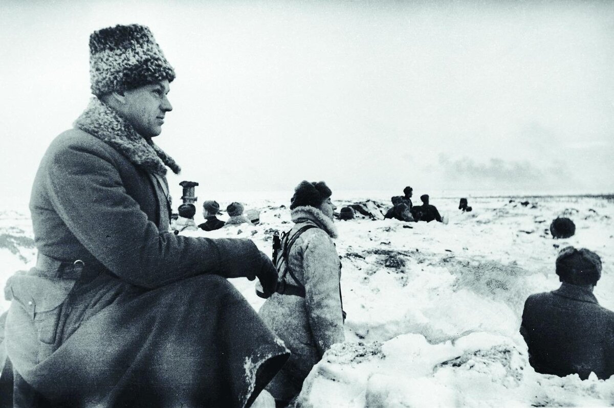 Рокоссовский во время Сталинградской битвы. 