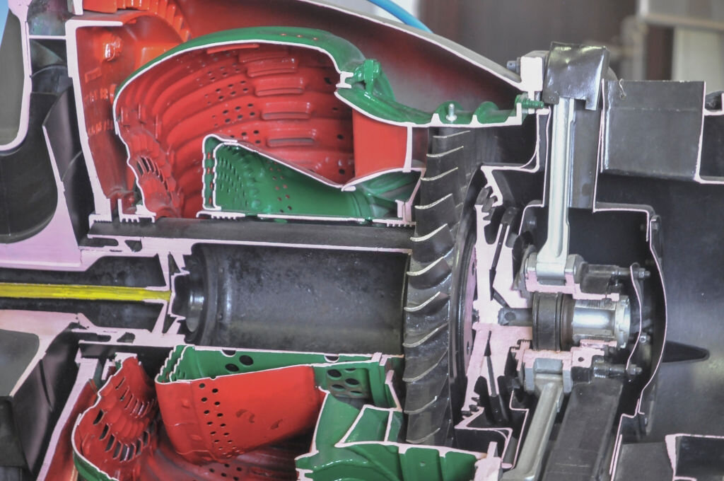 Турбокомпрессор в разрезе.