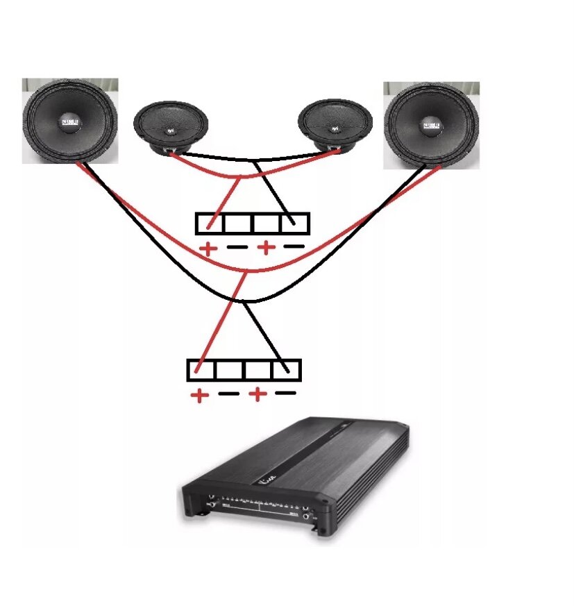 Подключить 4 колонки. Колонки 8 ом к усилителю 4-2 Ома. 8 Динамиков к 4 канальному усилителю 2ома. 8 Динамиков в 4 Ома на 4 канальный усилитель. 4х канальный усилитель в 2 ом 4 ом.