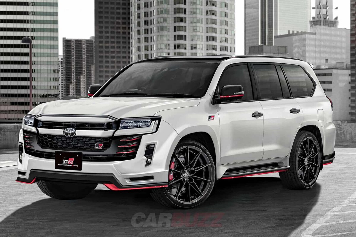 Рендер “горячей” модификации Toyota LC300 GR-S, которая разрабатывалась совместно со специалистами гоночного подразделения Gazoo Racing. 