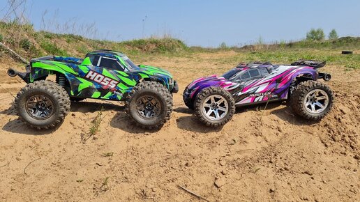 TRAXXAS Hoss 4X4 VXL против Rustler 4X4 ... Сравнительный тест