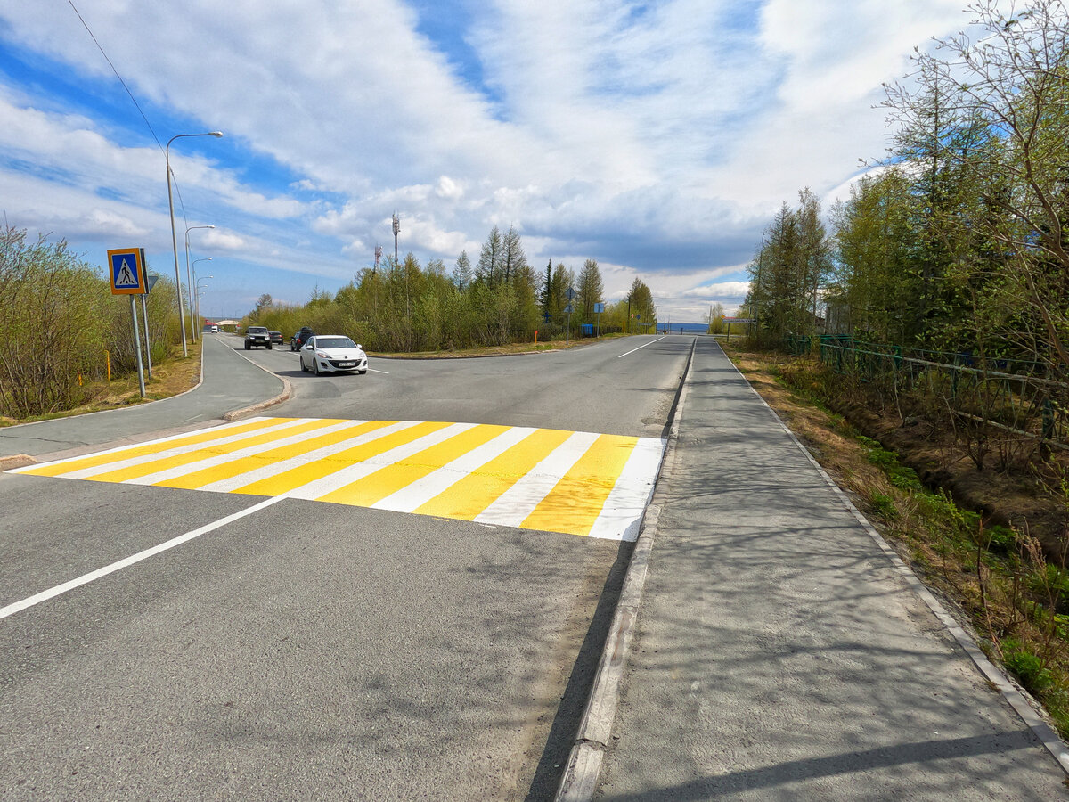 Только что нанесённая разметка