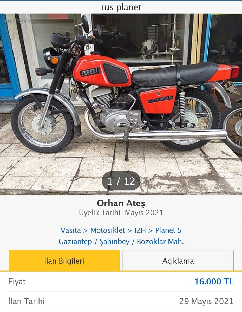 На местном сайте "Купи-продай" Продается Иж, цена почти 2000 долларов. 