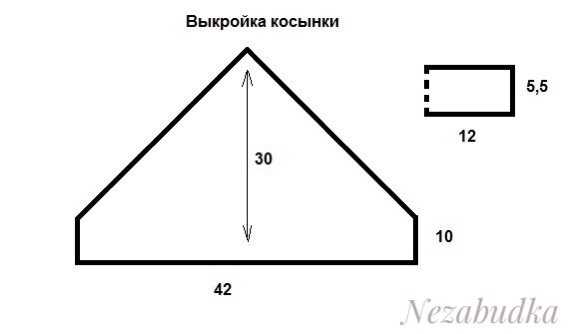 Выкройка косынки