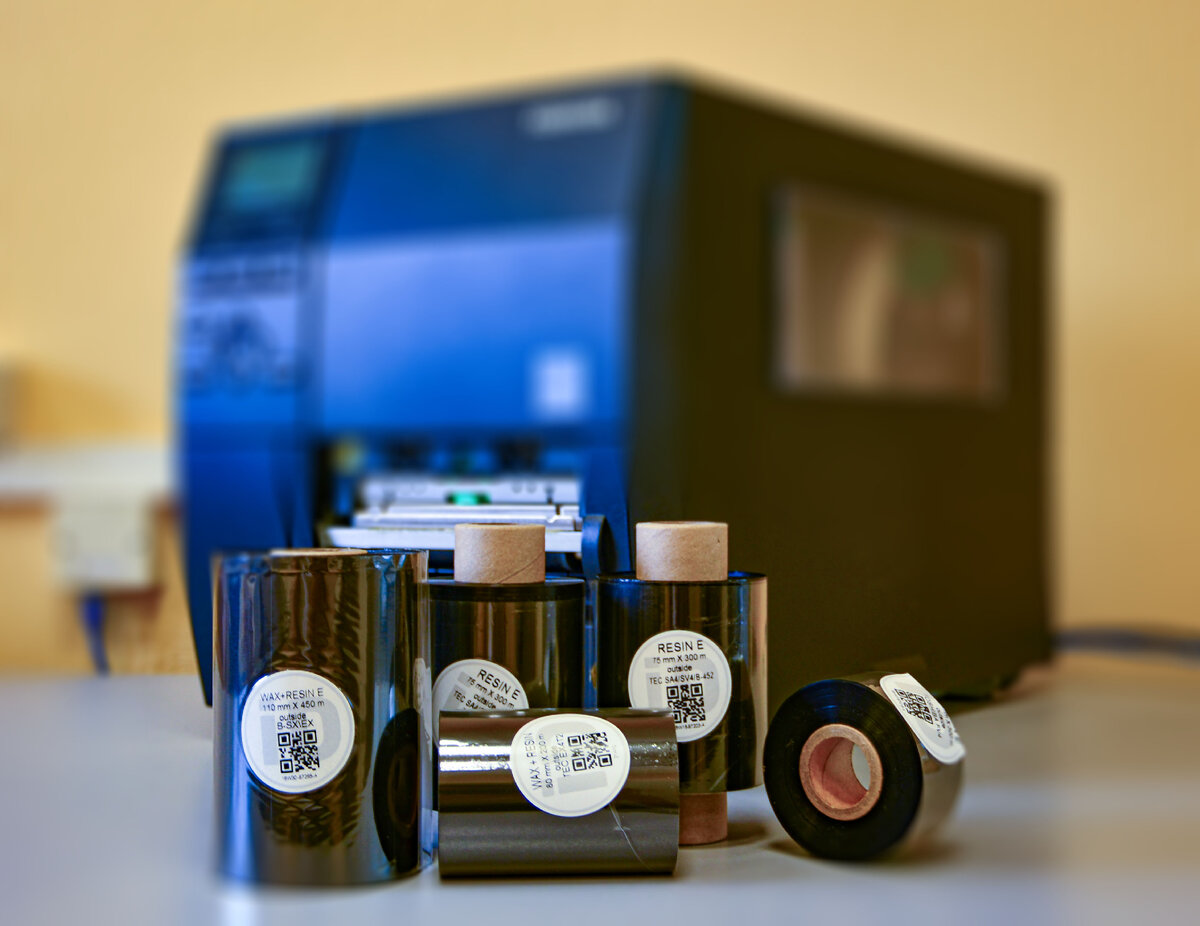 Разные риббоны с термотрансферным принтером