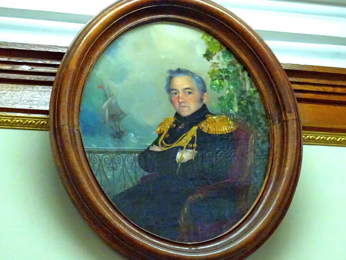 Портрет адмирала Михаила Лазарева. Художники Александр Брюллов, Иван Айвазовский. Год создания не указан. Из коллекции Музея Черноморского флота