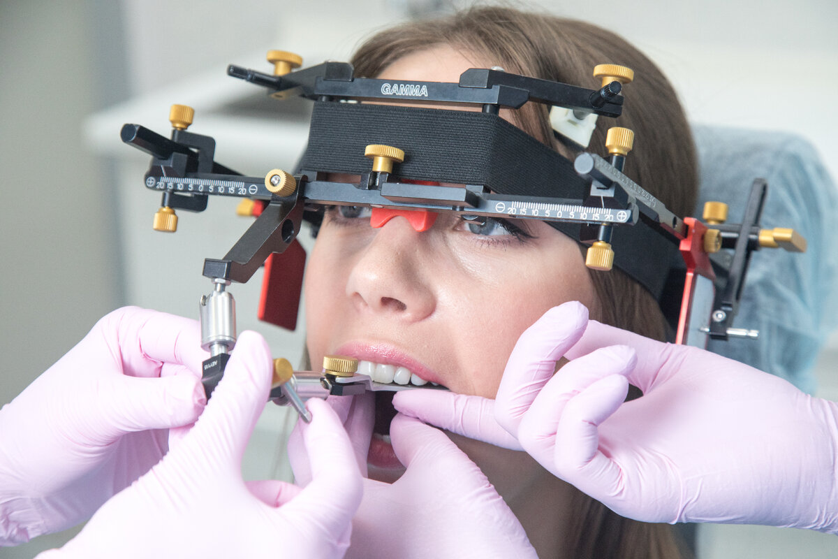 Установка лицевой дуги, для последующей настройки артикулятора. 