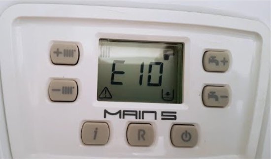Ошибка Е10 на панели управления Baxi