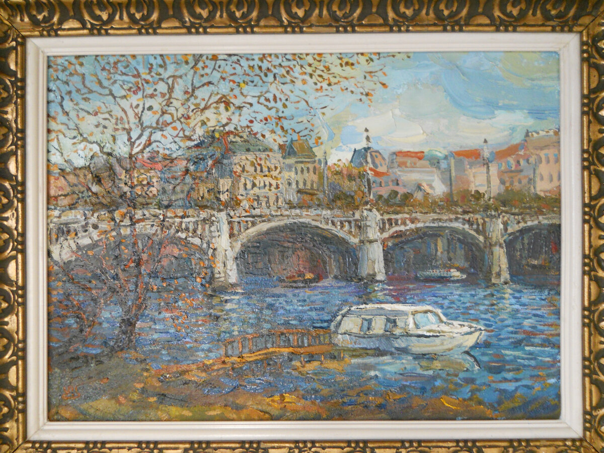 "Осенний день в Праге"    холст. масло,    37х50