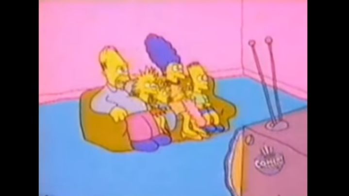 Зацените отрисовку, эта вторая серия из цикла короткометражек. Чем дальше, тем отрисовка лучше //Короткометражные Симпсоны (The Simpsons Shorts), Watching Television (перед телевизором) © 20th Century Fox Film Corporation