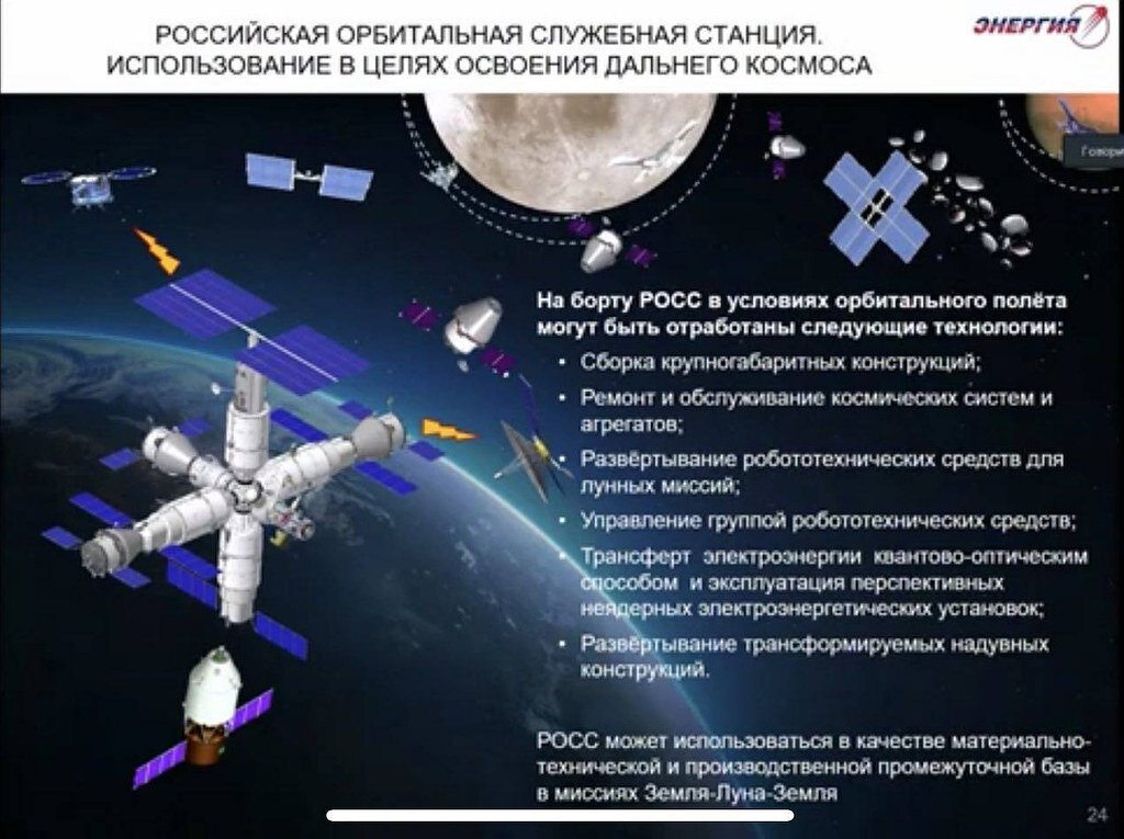 Российская орбитальная станция проект