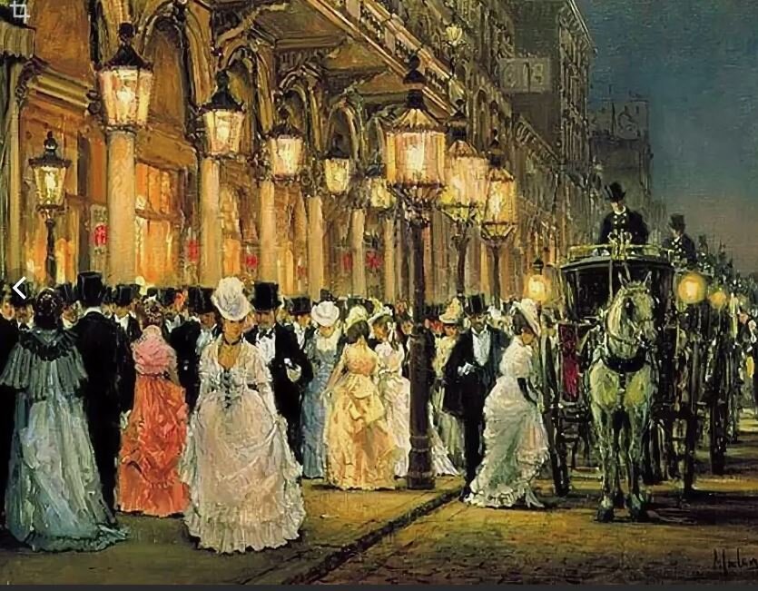 Общество xix века было. Художник alan Maley.