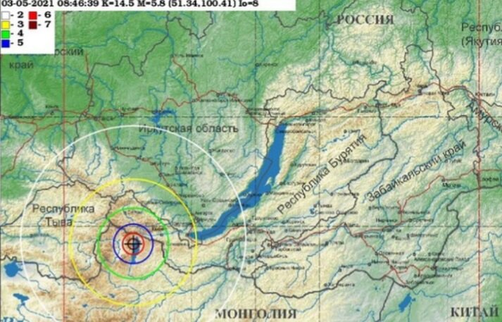  Очередное землетрясение силой в 4 балла почувствовали жители Иркутской области днем 3 мая. Подземные толчки ощущались в 16:46, сообщили в пресс-службе ГУ МЧС России по Иркутской области.