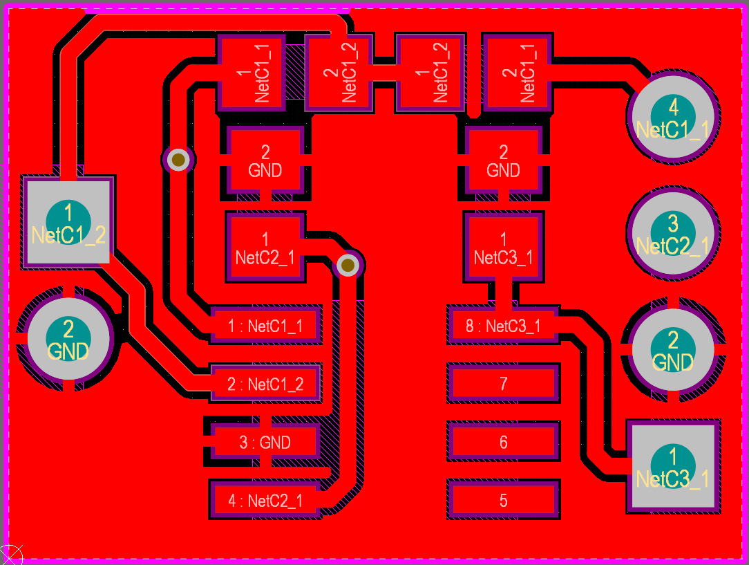 Рисунок 2 – Плата печатная. Топология верхнего слоя