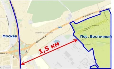 Поселок восточный москва карта