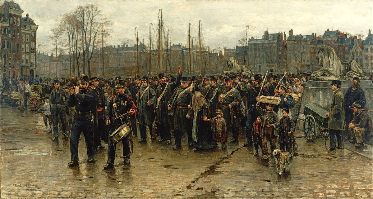 Транспортировка колониальных солдат. Художник И. Исраэлс, 1883 г