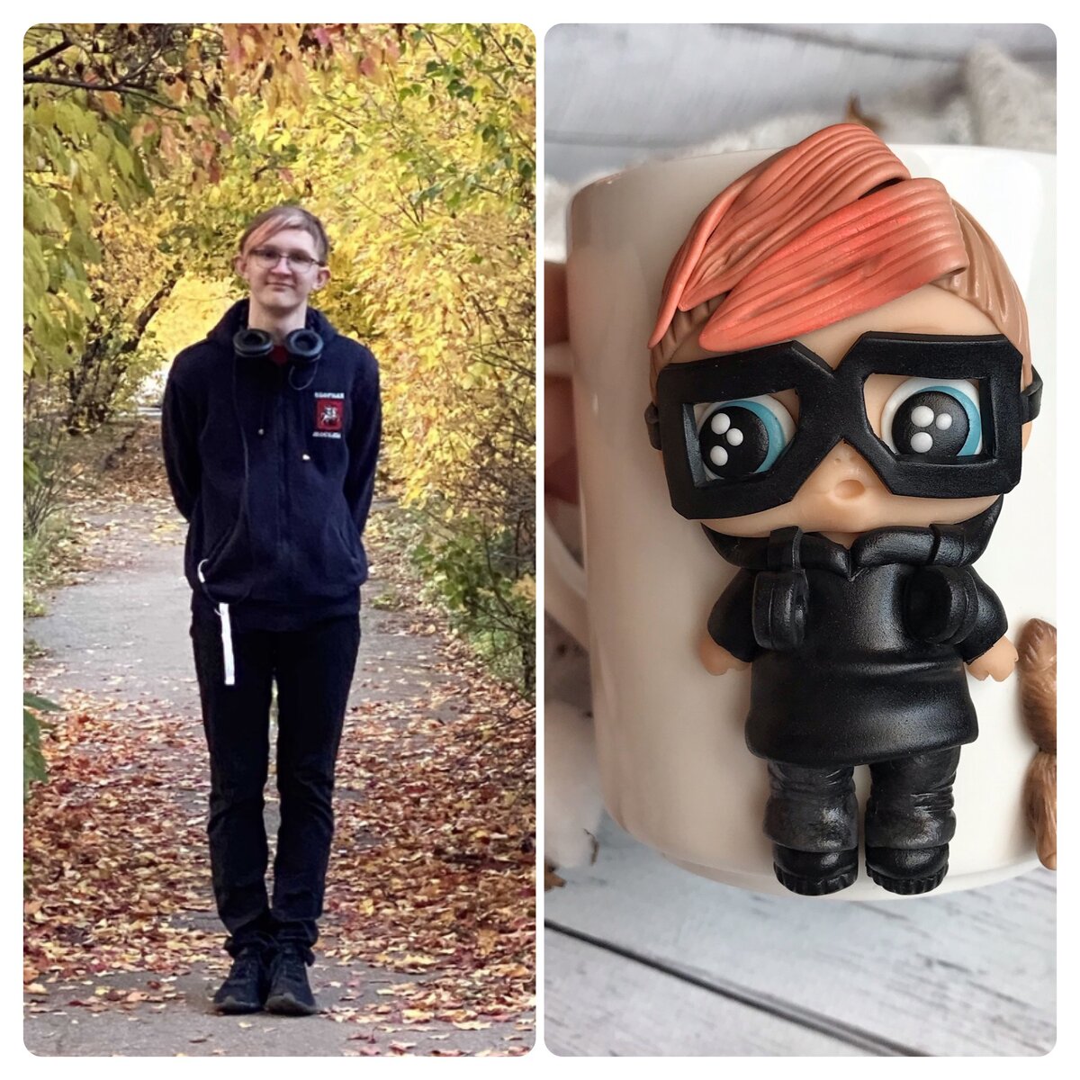 Кукла лол в образе мальчика в очках