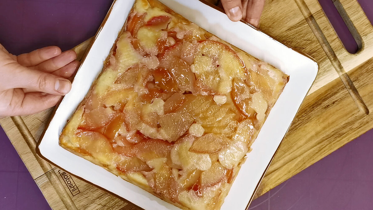 Переворачиваю пирог с яблоками вверх дном и получаю прозрачный яблочный "Перевётрыш" (красивый, вкусный и готовить просто)